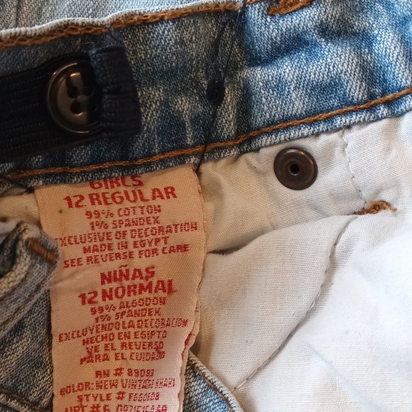 VTG Faded glory| girls bootcut light wash denim jeans Sz 12 - Picture 5 of 14